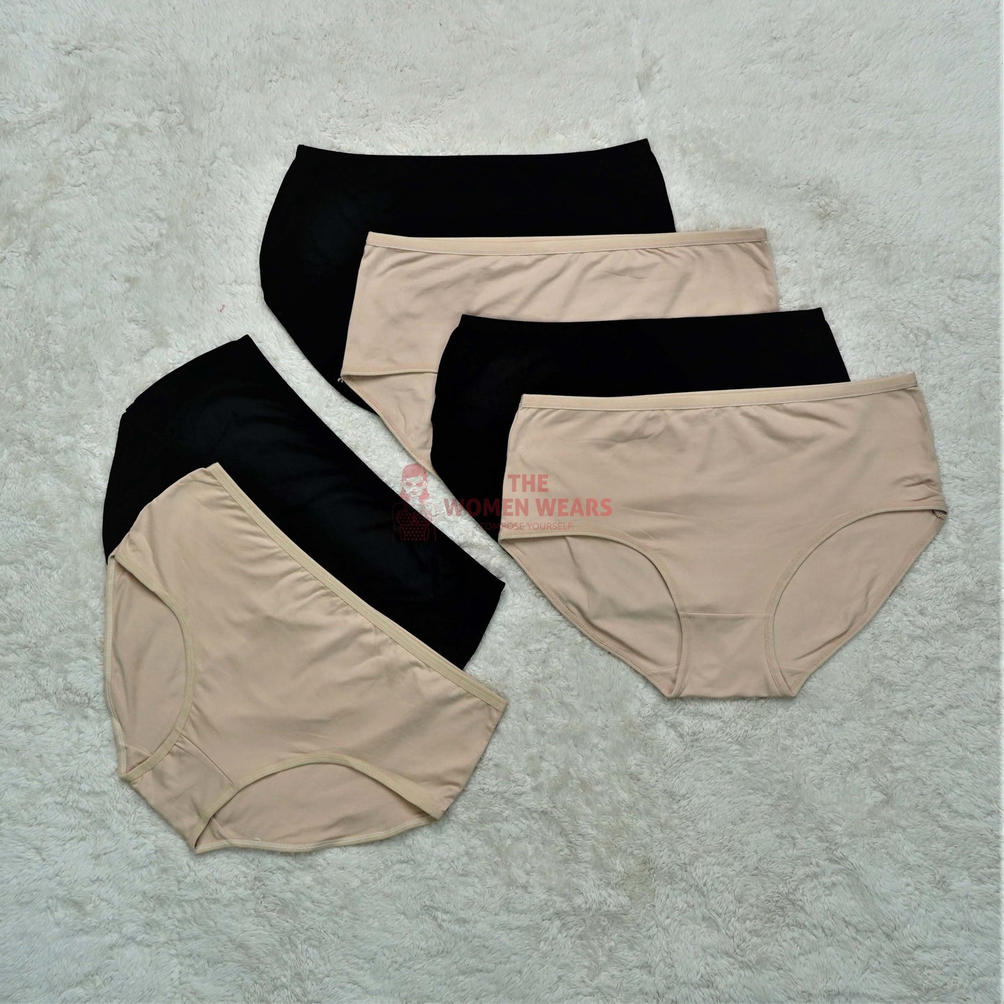 Breathable Cotton Plain Panties (P-1363)