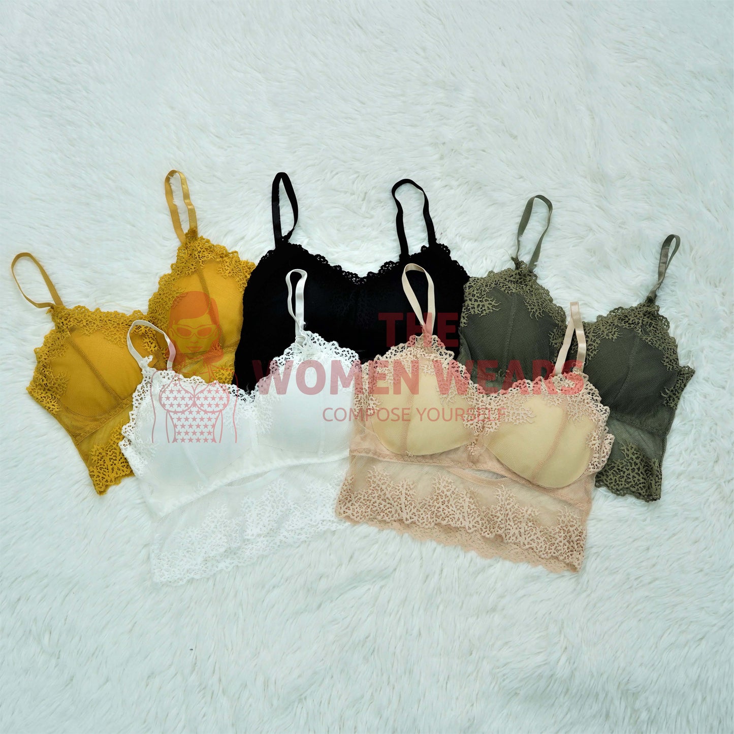Wide Shoulder Net Bralette 9480 view 8