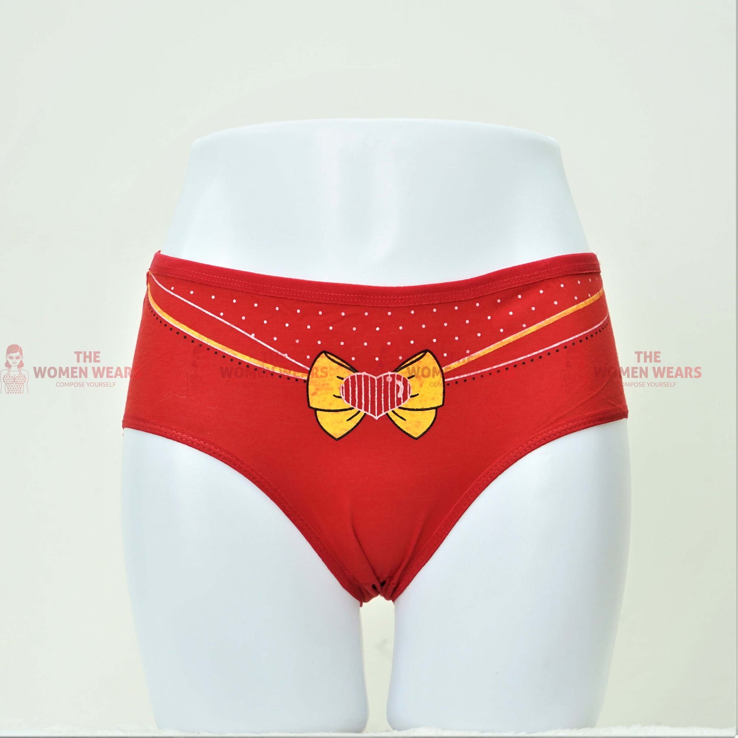 Women's Heart Cotton Panties (L 696)