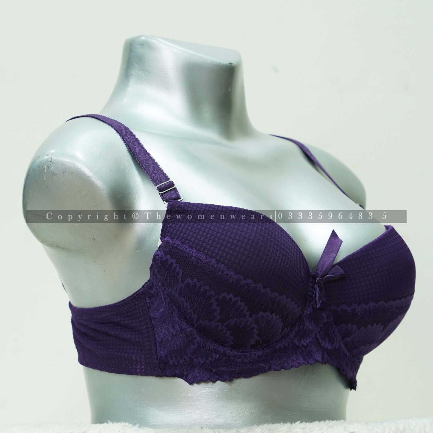 Check Pattern Women's Deep Vision Padded Bra 31139