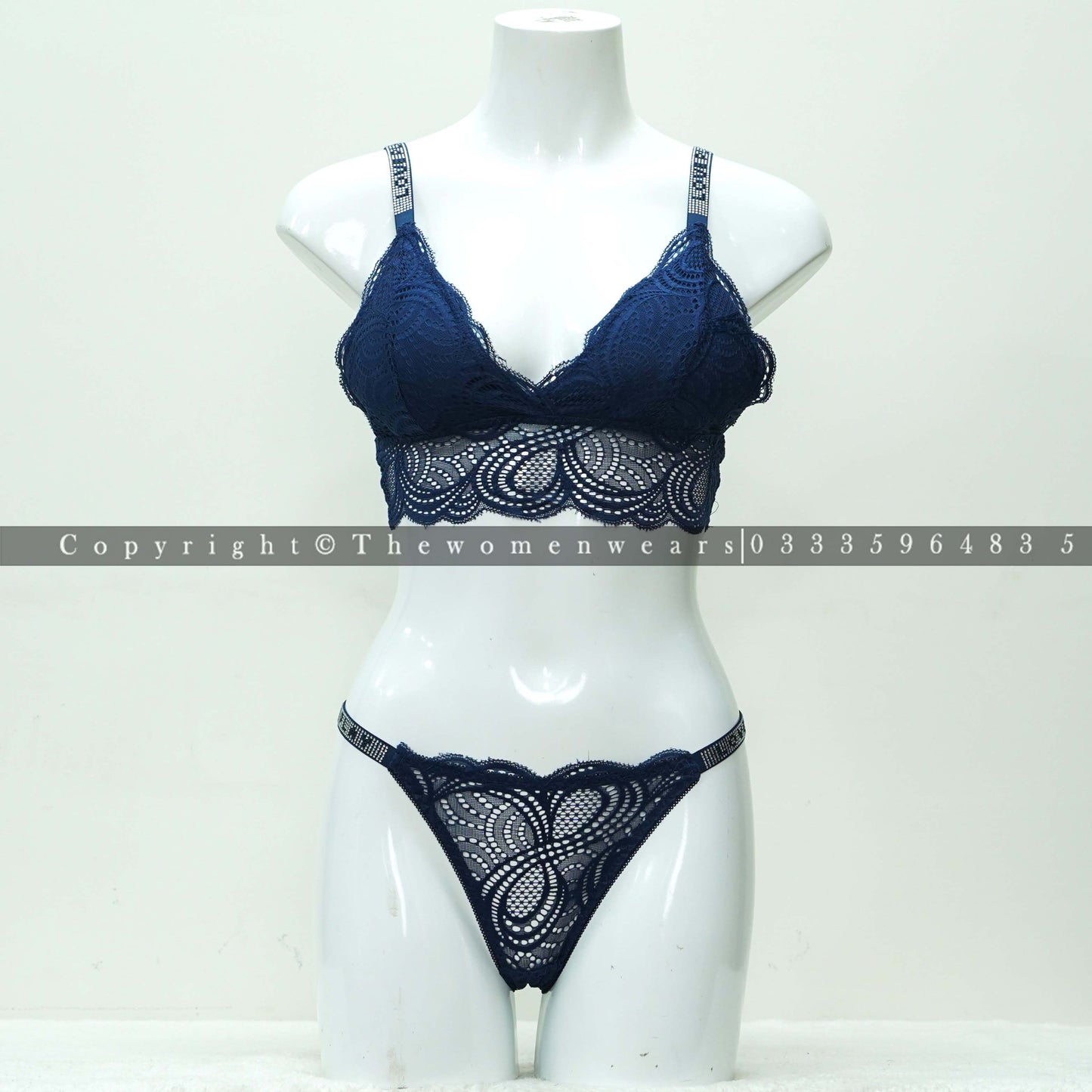 Women's Soft Padded Net Bralette Set (LV-2022)