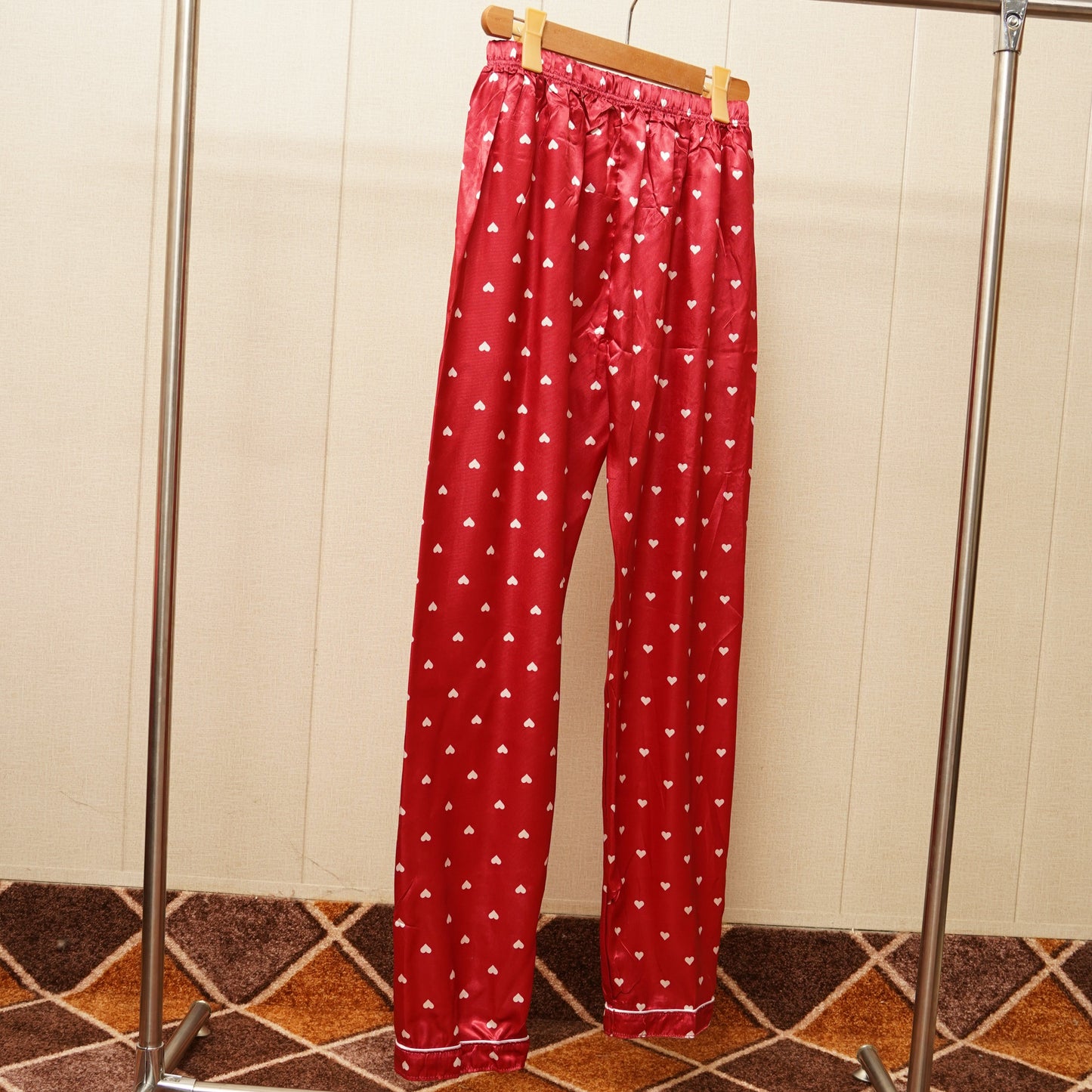 Floral heart printed Red Pajama set (WF-004)