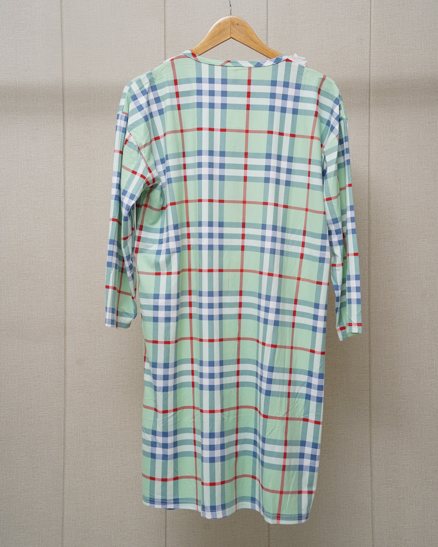 Long Sleeve Printed Check Shirt product view 5