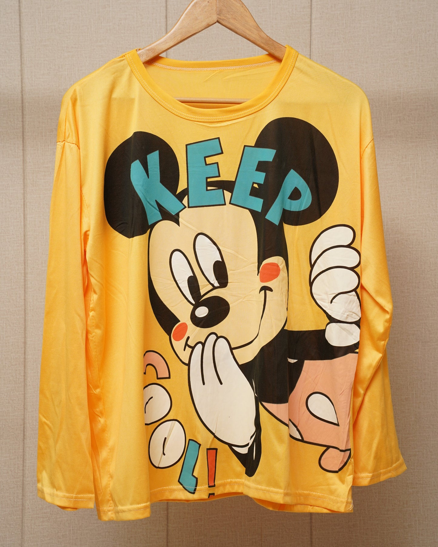 Cartoon Mickey print sleepwear