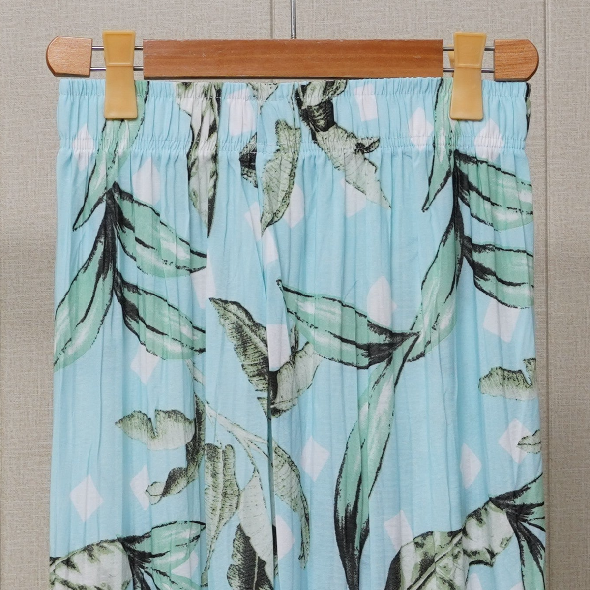Sky Blue Printed Linen Palazzo PL001 product view 2