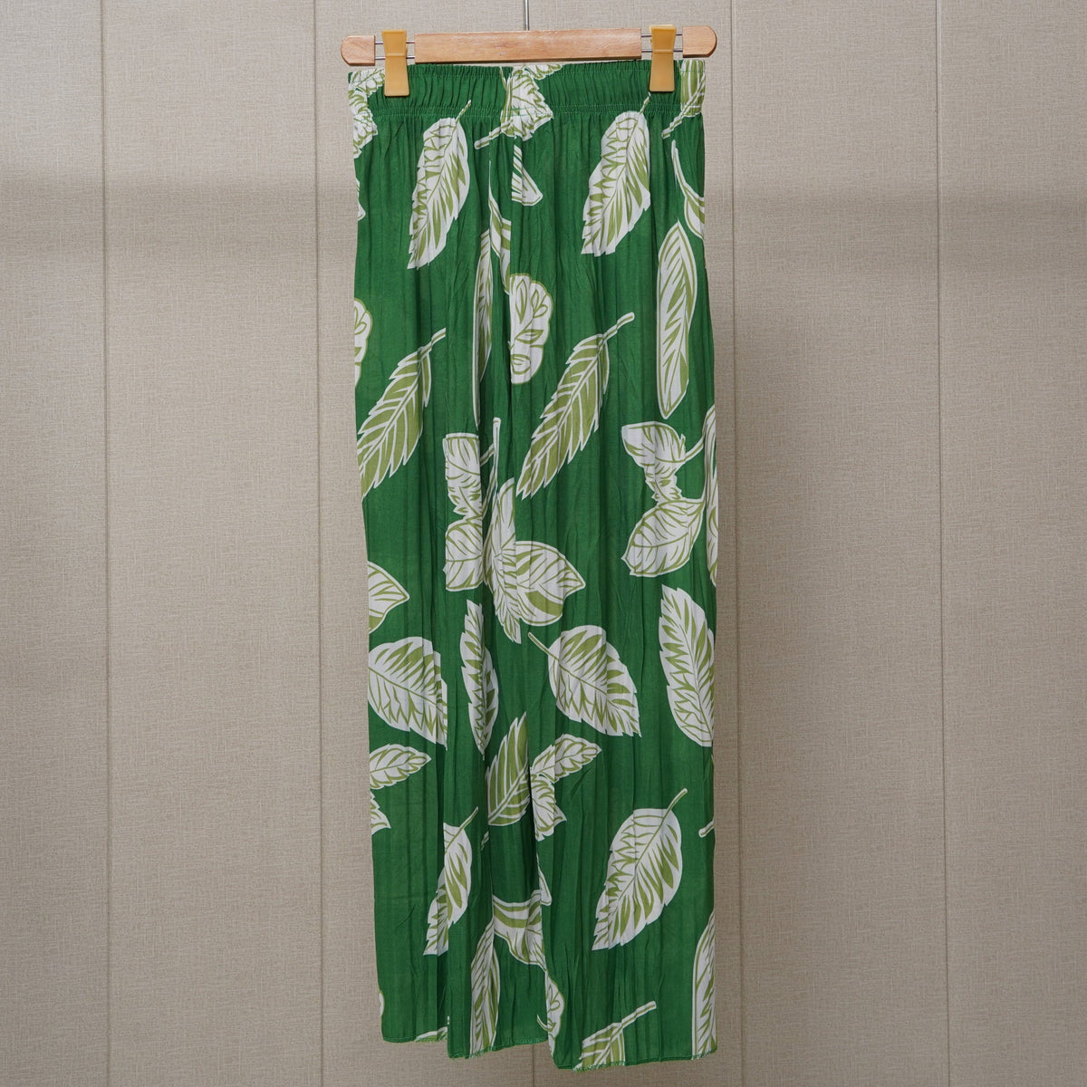 Green Printed Linen Palazzo PL006 product view 1
