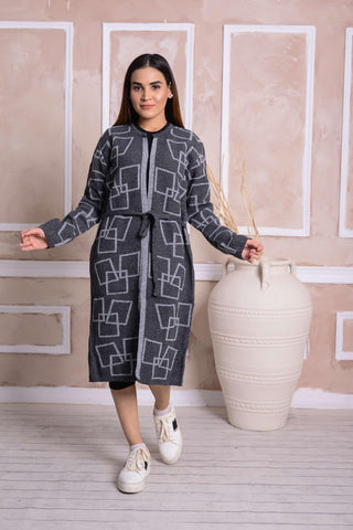 Davy Gray Belted Cardigan CGN22 product view 2