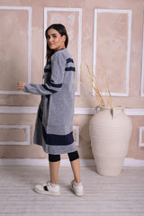 Cool Grey Belted Cardigan CGN31 product view 2
