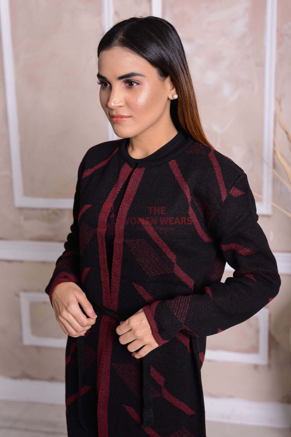 Bleached Cedar Belted Cardigan CGN41 product view 3