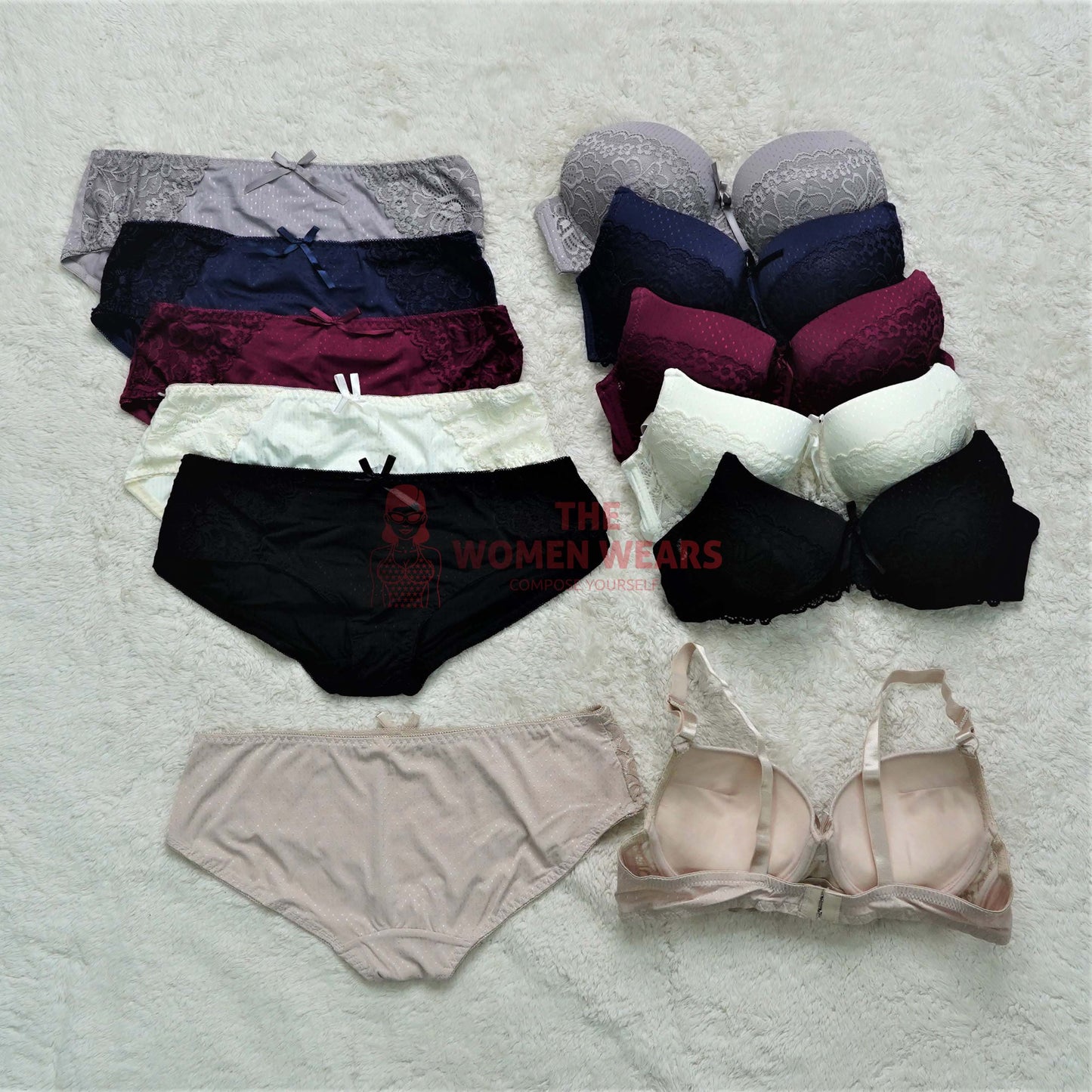 Girls & Beautiful Lace Non Wired Bra Pantie Set