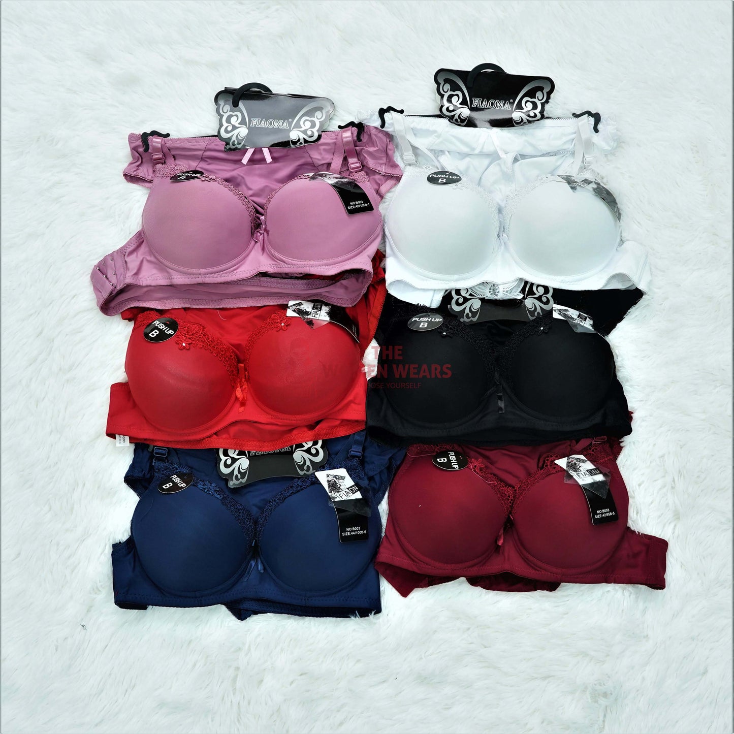 Women's Comfortable Lace Padded Bra Set (B003)