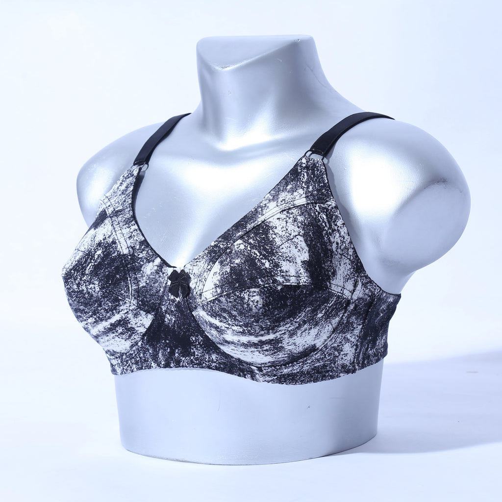 Galaxy Non Padded & Non Wired Marble Print Bra (1015) - The Women Wears
