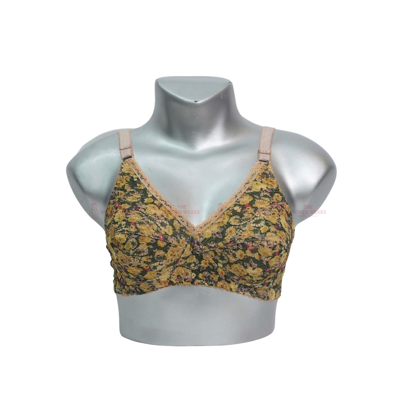 Flower Printed Non Wired Non Padded Bra (48448)