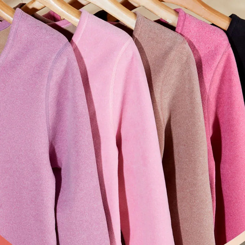 Women Thermal Suit Plus Velvet Thickening Set (WTS-1001)