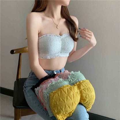 Women Strapless Seamless Underwear Backless Push Up Bralette SK_03