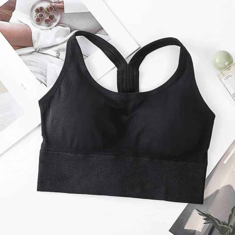 Wireless Cross Back One Piece Sports Bra for Running Yoga Fitness Integrated Design Comfortable Underwear Sportswear