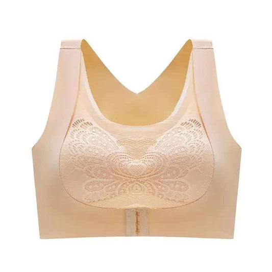 Women's Non-underwire Bra Comfortable Breathable Folding Anti-sag Adjustable Lace Bra