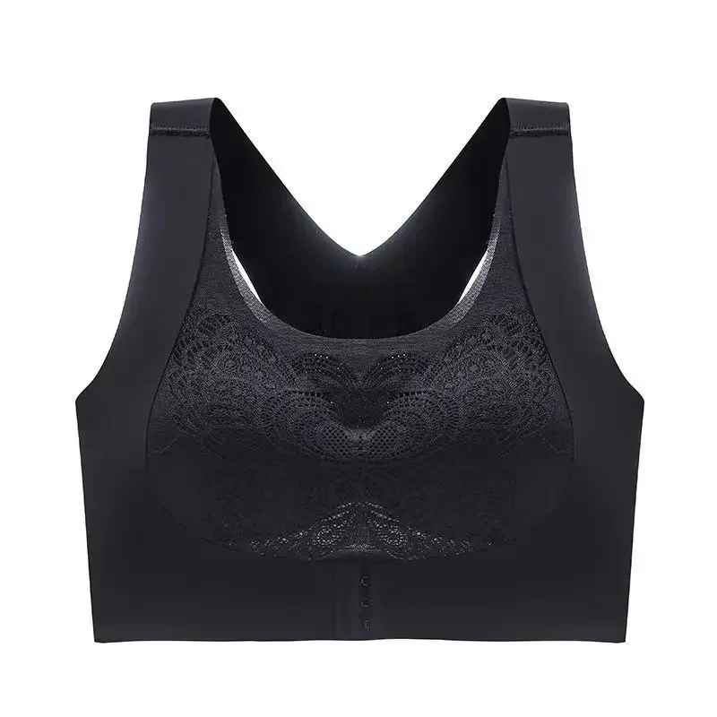 Women's Non-underwire Bra Comfortable Breathable Folding Anti-sag Adjustable Lace Bra