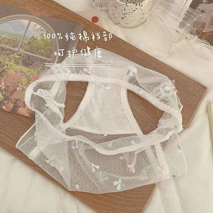 Women's Underwear Sexy Lace Panties Plus Size Fashion Hollow Girls' Briefs Med Waist Seamless Underpants Female Lingerie