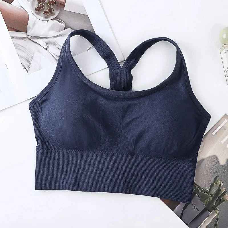 Wireless Cross Back One Piece Sports Bra for Running Yoga Fitness Integrated Design Comfortable Underwear Sportswear