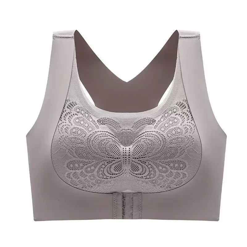 Women's Non-underwire Bra Comfortable Breathable Folding Anti-sag Adjustable Lace Bra