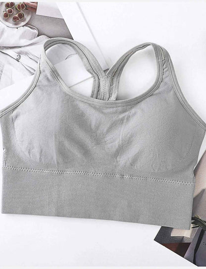 Wireless Cross Back One Piece Sports Bra for Running Yoga Fitness Integrated Design Comfortable Underwear Sportswear