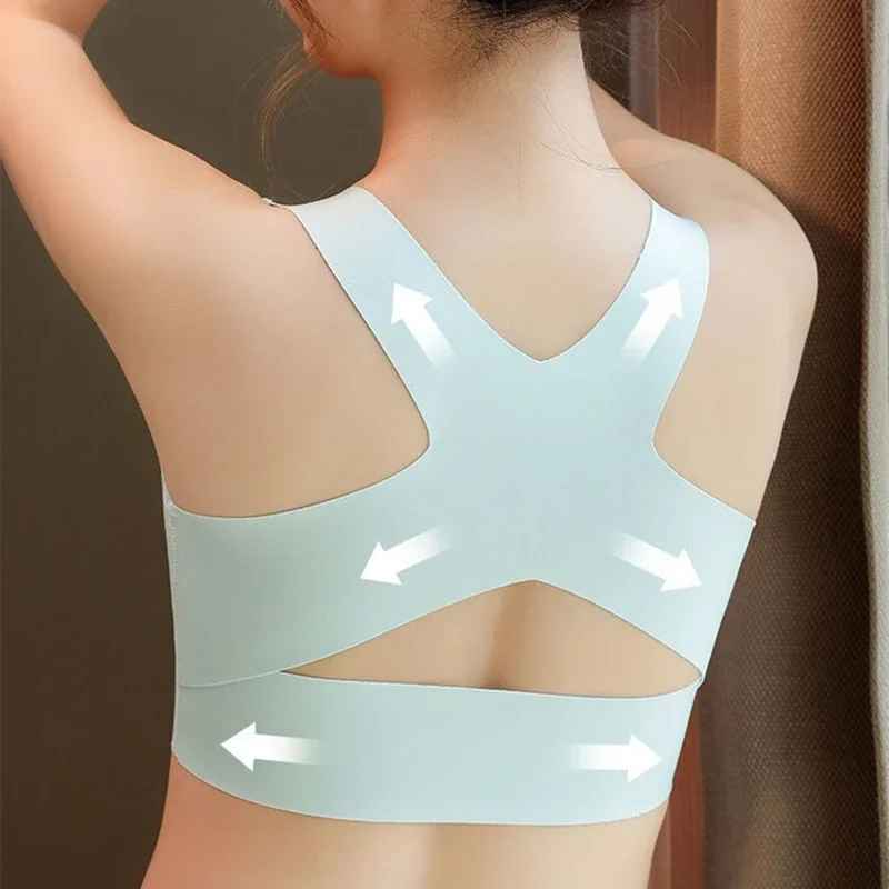 Women's Non-underwire Bra Comfortable Breathable Folding Anti-sag Adjustable Lace Bra