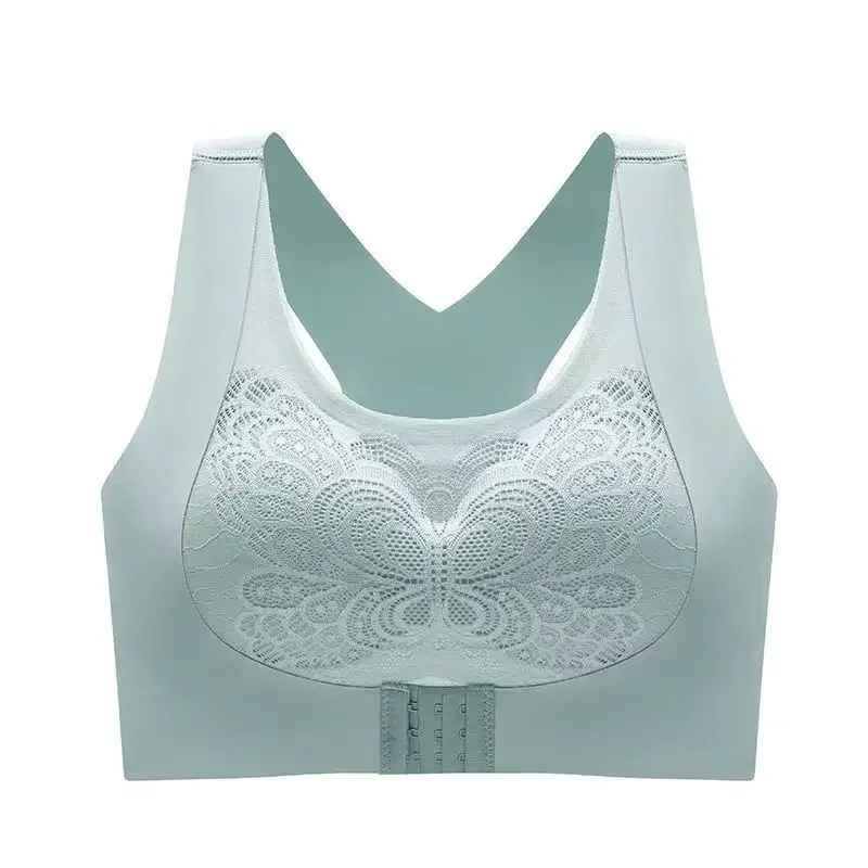 Women's Non-underwire Bra Comfortable Breathable Folding Anti-sag Adjustable Lace Bra