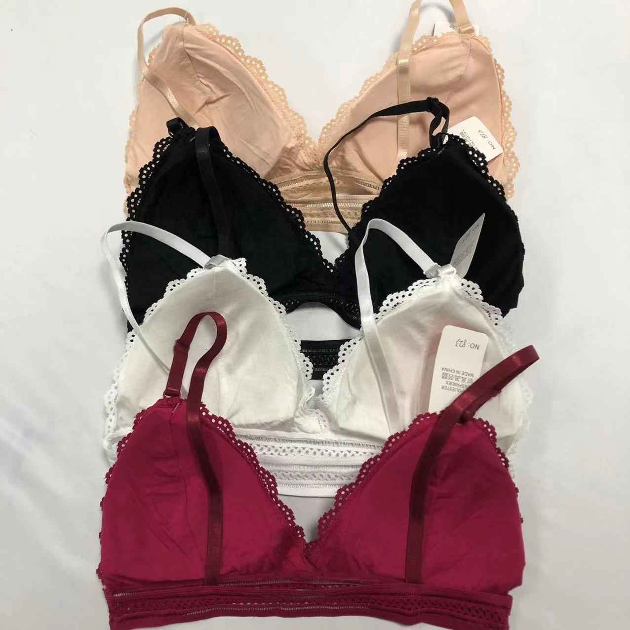 Seamless Soft Lace Underwear Bra Set Beautiful Back Wrapped Chest Bra and Panties Lace Suit New-style Girl's Bra Set-J
