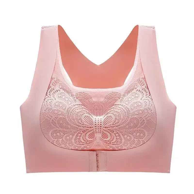 Women's Non-underwire Bra Comfortable Breathable Folding Anti-sag Adjustable Lace Bra