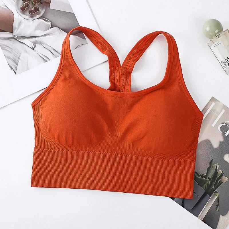 Wireless Cross Back One Piece Sports Bra for Running Yoga Fitness Integrated Design Comfortable Underwear Sportswear