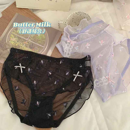 Women's Underwear Sexy Lace Panties Plus Size Fashion Hollow Girls' Briefs Med Waist Seamless Underpants Female Lingerie