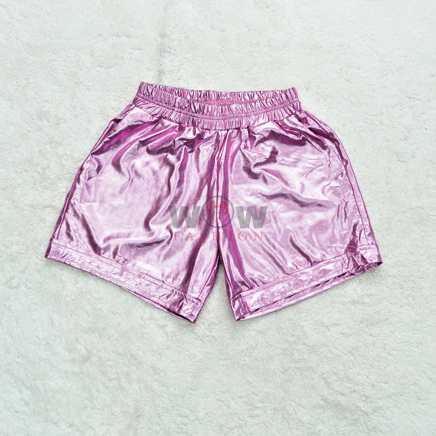 Girls Sexy Cropped Holographic Hoodies Women Shiny PU Metallic (SH-207)