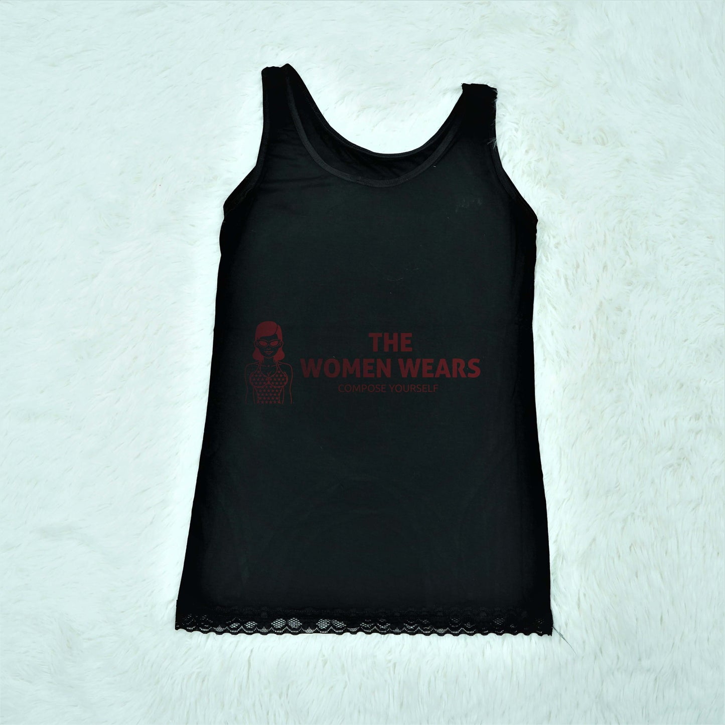 Women's Stretchable Cool Vest With Lace ( 7070)
