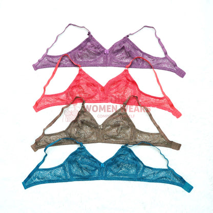 Beautiful Lace Non Padded Net Bra (2040N)
