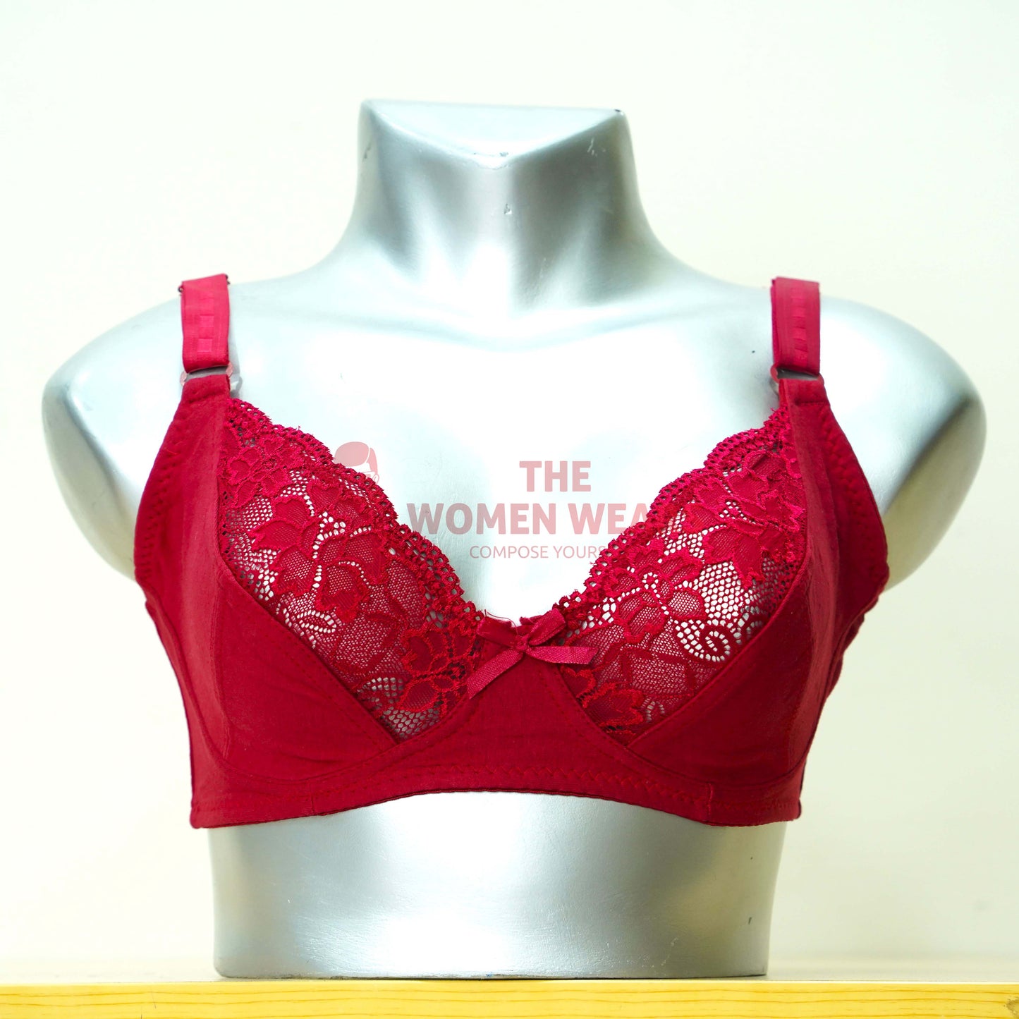 Wide Full Coverage Cotton Lace Bra (20514)