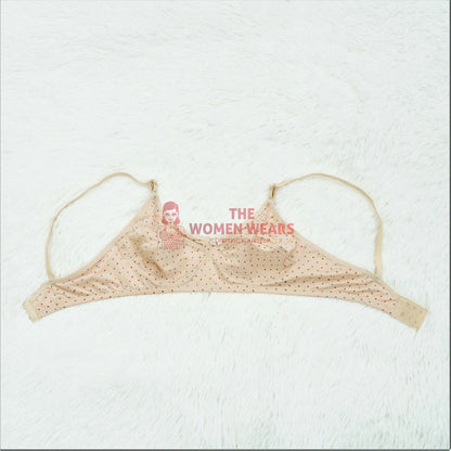 Premium Soft Jersey Non Padded Dot Printed Bra (JS0123)