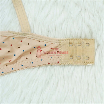 Premium Soft Jersey Non Padded Dot Printed Bra (JS0123)