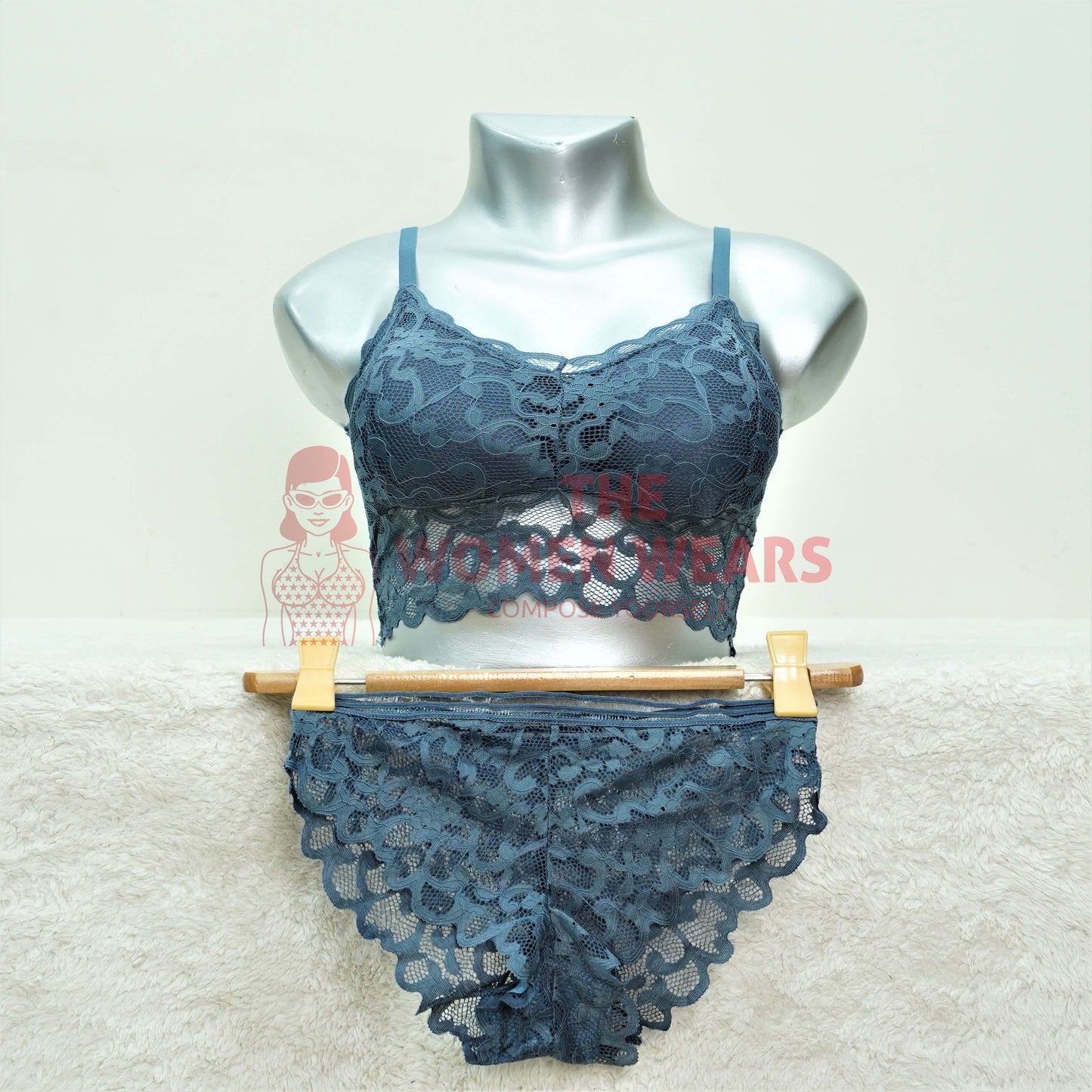 Women's Attractive Net Bralette Set (4545)