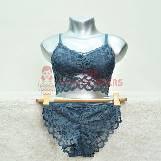 Women's Attractive Net Bralette Set (4545)