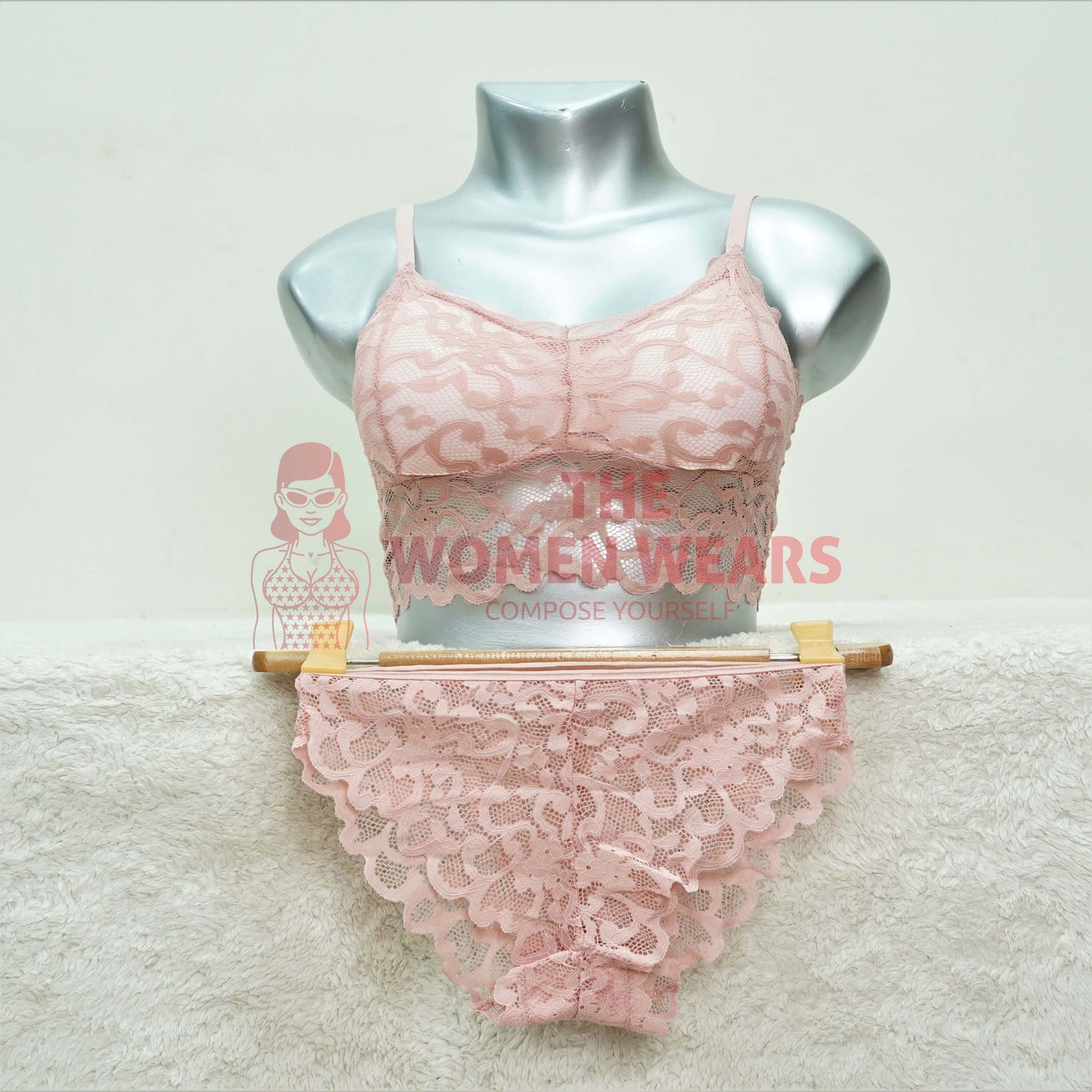 Women's Attractive Net Bralette Set (4545)