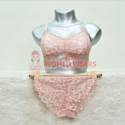 Women's Attractive Net Bralette Set (4545)