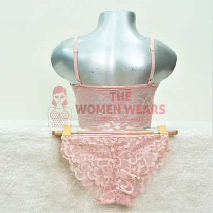 Women's Attractive Net Bralette Set (4545)