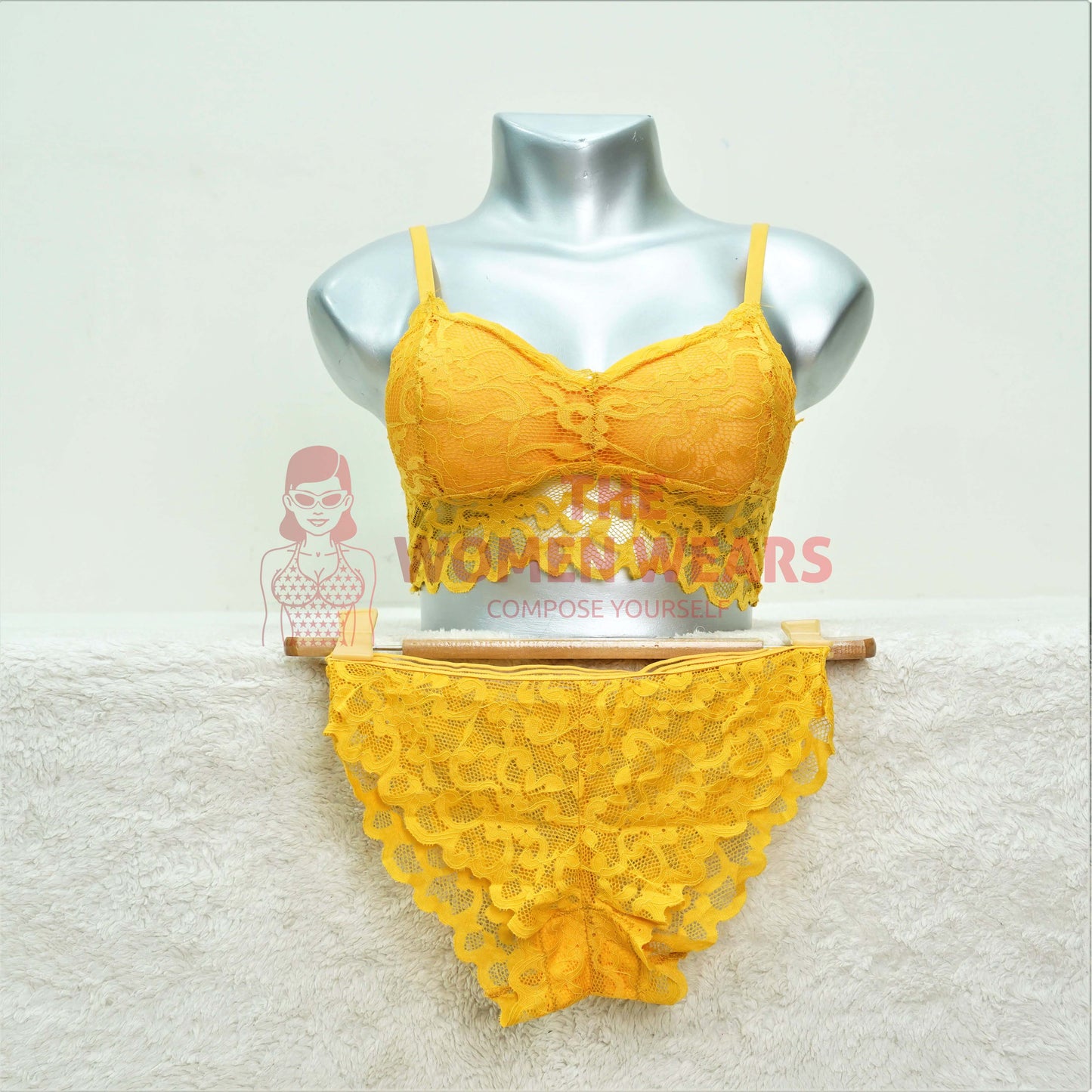 Women's Attractive Net Bralette Set (4545)