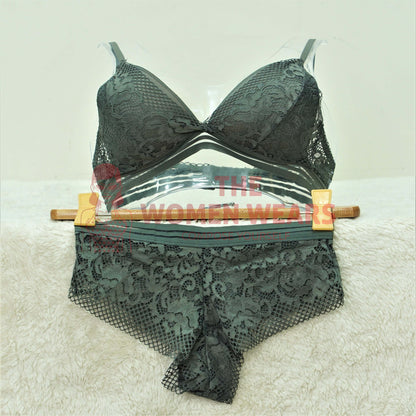 Girls Deep V Padded Bralette Set (34384)