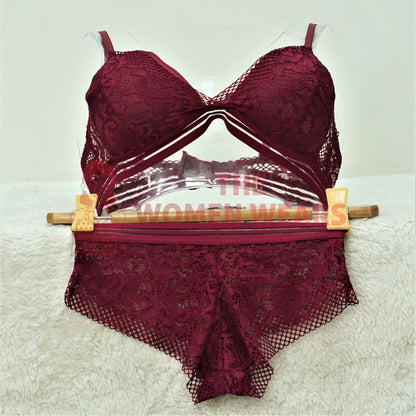 Girls Deep V Padded Bralette Set (34384)