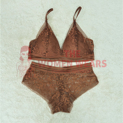 Girls Deep V Padded Bralette Set (34384)