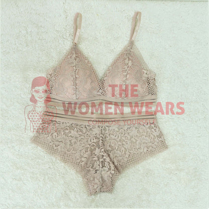 Girls Deep V Padded Bralette Set (34384)