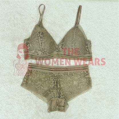 Girls Deep V Padded Bralette Set (34384)