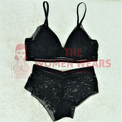 Girls Deep V Padded Bralette Set (34384)